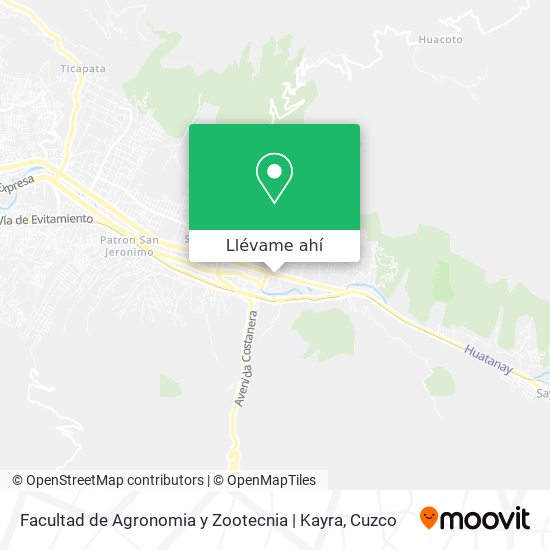 Mapa de Facultad de Agronomia y Zootecnia | Kayra