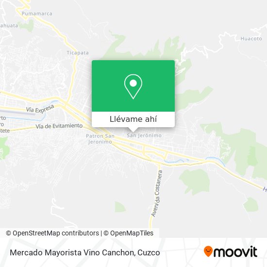 Mapa de Mercado Mayorista Vino Canchon