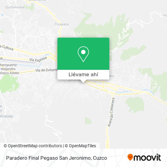 Mapa de Paradero Final Pegaso San Jeronimo