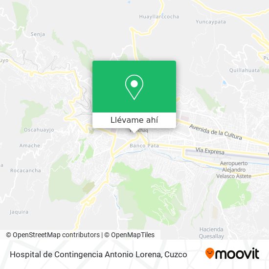 Mapa de Hospital de Contingencia Antonio Lorena