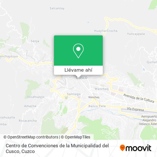 Mapa de Centro de Convenciones de la Municipalidad del Cusco