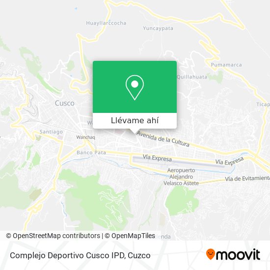 Mapa de Complejo Deportivo Cusco IPD