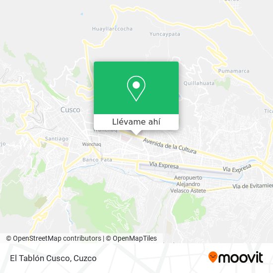 Mapa de El Tablón Cusco