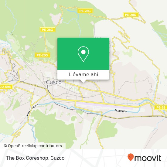 Mapa de The Box Coreshop, Cusco, Cusco, 08003