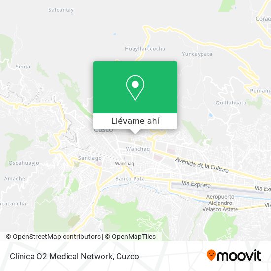 Mapa de Clínica O2 Medical Network