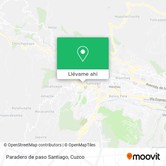 Mapa de Paradero de paso Santiago