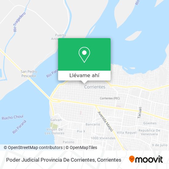 Mapa de Poder Judicial Provincia De Corrientes