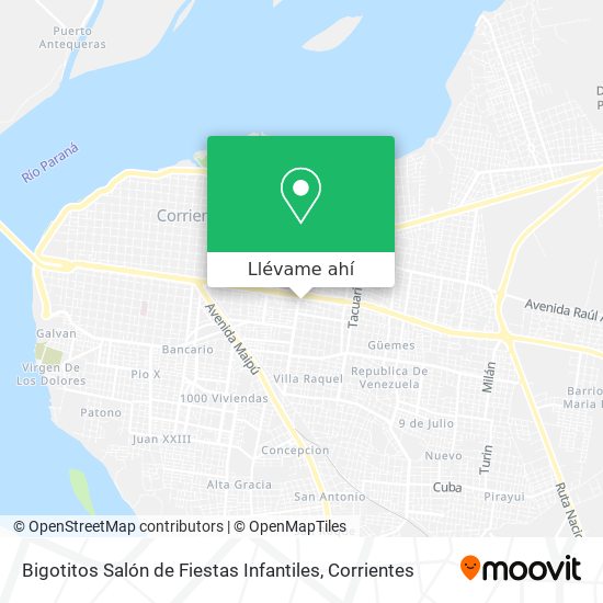 Cómo llegar a Bigotitos Salón de Fiestas Infantiles en Corrientes en  Autobús?