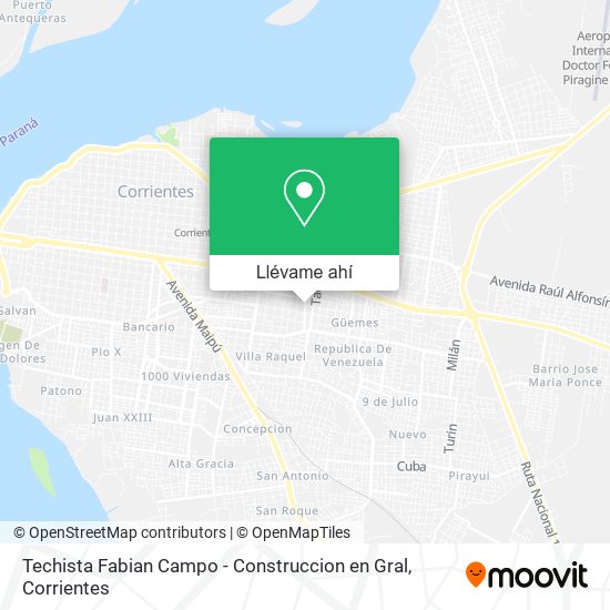 Mapa de Techista Fabian Campo - Construccion en Gral