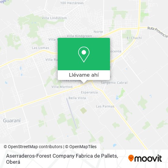 Mapa de Aserraderos-Forest Company Fabrica de Pallets