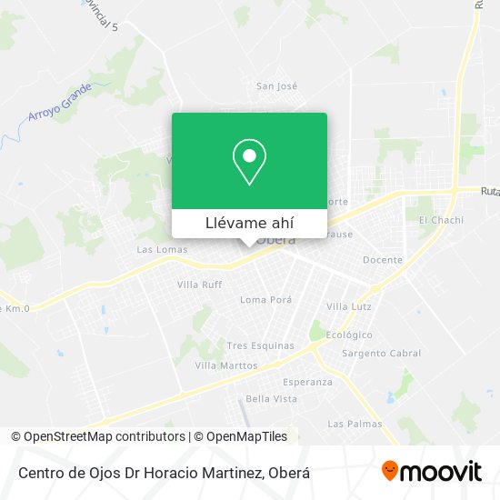 Mapa de Centro de Ojos Dr Horacio Martinez