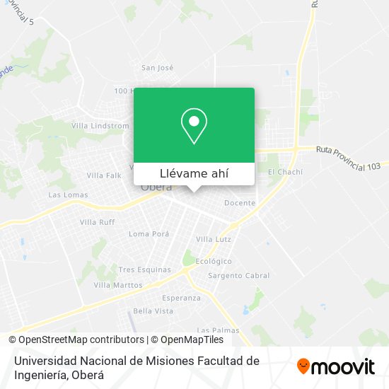 Mapa de Universidad Nacional de Misiones Facultad de Ingeniería
