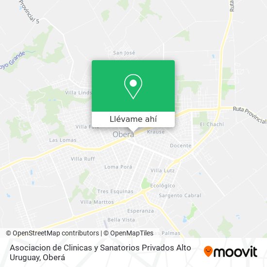 Mapa de Asociacion de Clinicas y Sanatorios Privados Alto Uruguay
