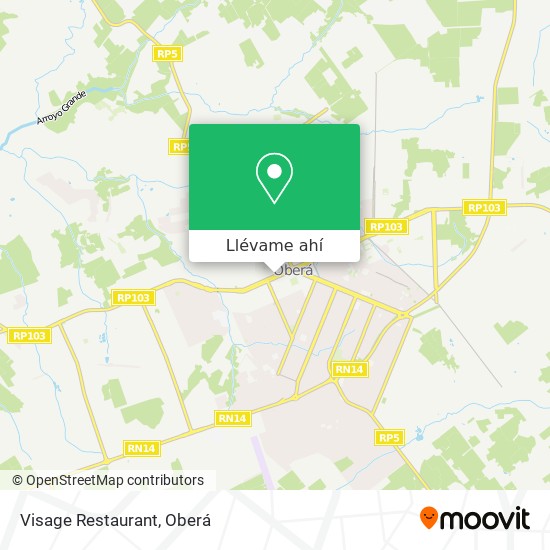 Mapa de Visage Restaurant
