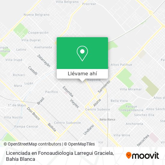 Mapa de Licenciada en Fonoaudiologia Larregui Graciela