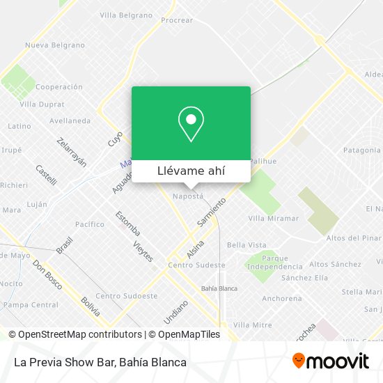 Mapa de La Previa Show Bar