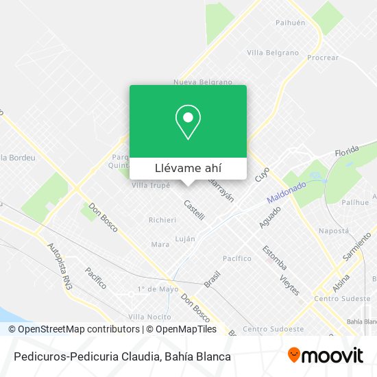 Mapa de Pedicuros-Pedicuria Claudia