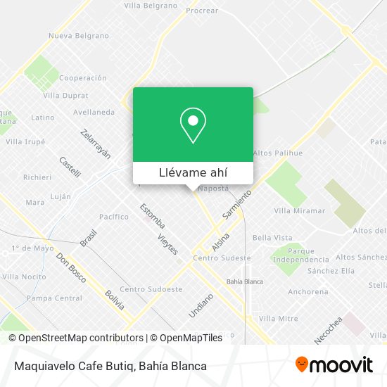 Mapa de Maquiavelo Cafe Butiq