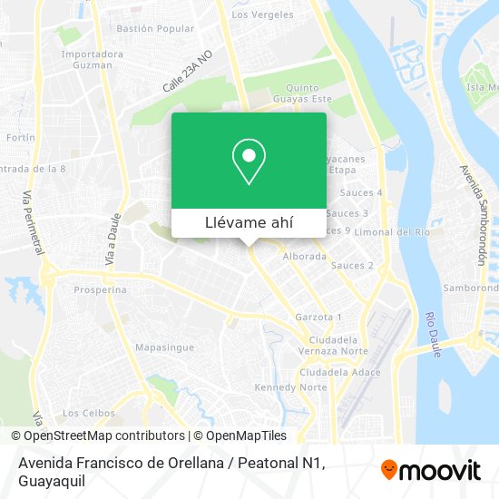 Mapa de Avenida Francisco de Orellana / Peatonal N1