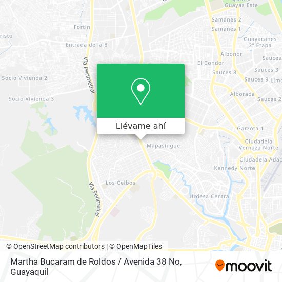 Mapa de Martha Bucaram de Roldos / Avenida 38 No