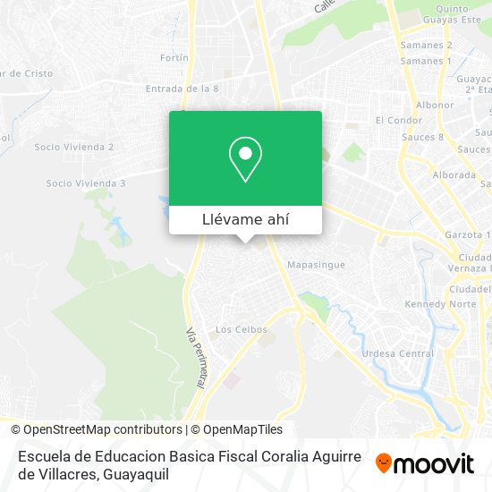 Mapa de Escuela de Educacion Basica Fiscal Coralia Aguirre de Villacres