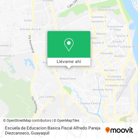 Mapa de Escuela de Educacion Basica Fiscal Alfredo Pareja Diezcanseco