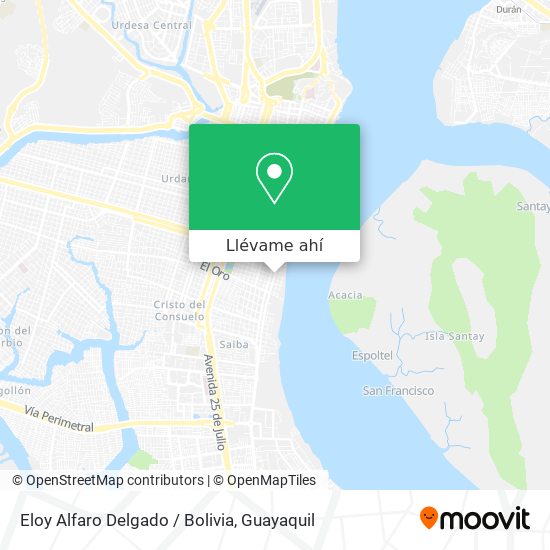 Mapa de Eloy Alfaro Delgado / Bolivia