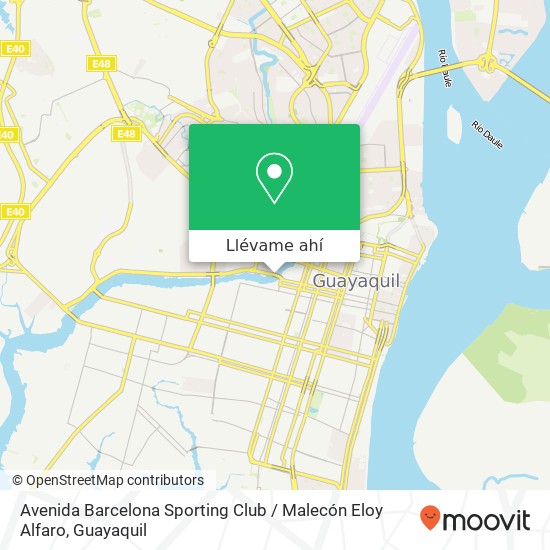 Mapa de Avenida Barcelona Sporting Club / Malecón Eloy Alfaro