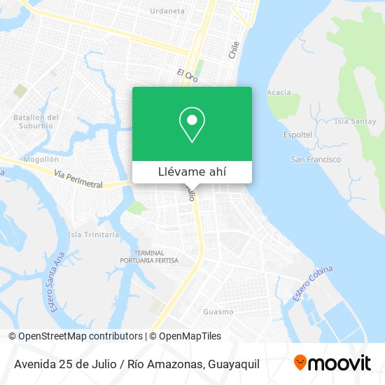 Mapa de Avenida 25 de Julio / Río Amazonas