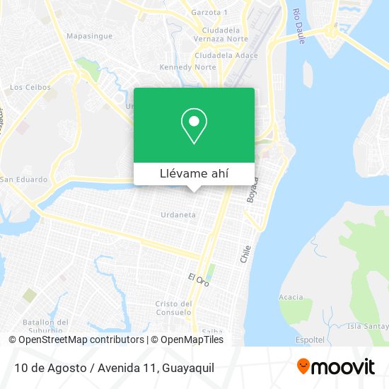 Mapa de 10 de Agosto / Avenida 11