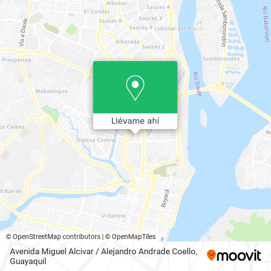 Mapa de Avenida Miguel Alcivar / Alejandro Andrade Coello