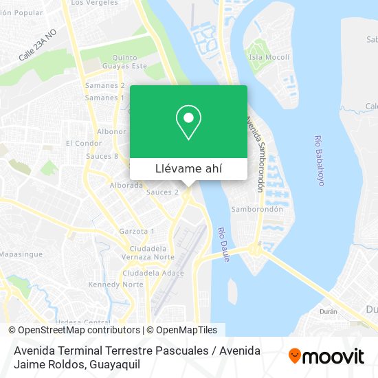 Mapa de Avenida Terminal Terrestre Pascuales / Avenida Jaime Roldos