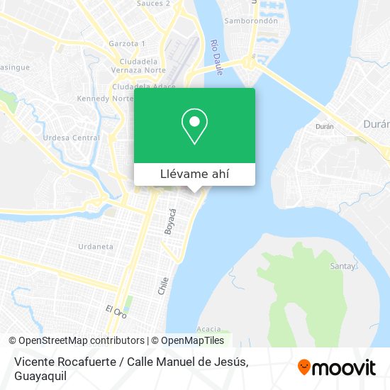 Mapa de Vicente Rocafuerte / Calle Manuel de Jesús