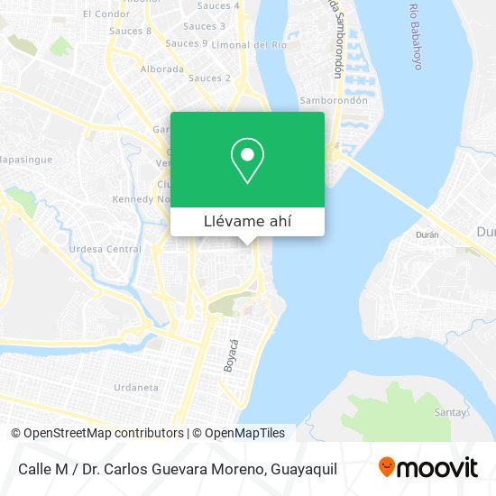 Mapa de Calle M / Dr. Carlos Guevara Moreno