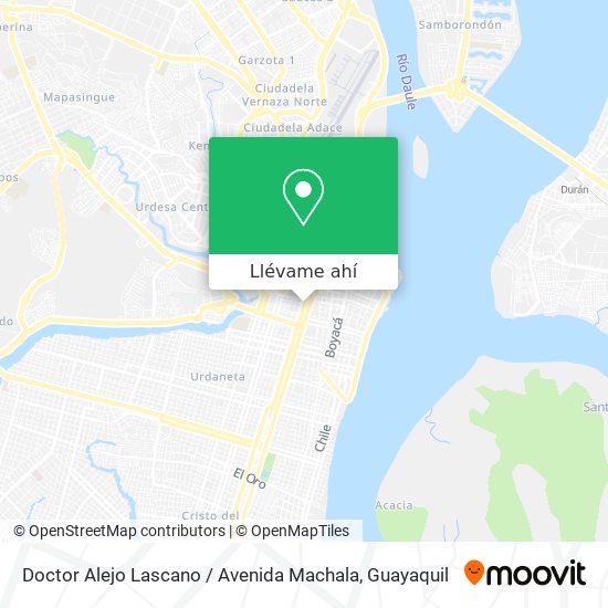 Mapa de Doctor Alejo Lascano / Avenida Machala