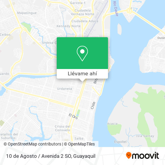 Mapa de 10 de Agosto / Avenida 2 SO