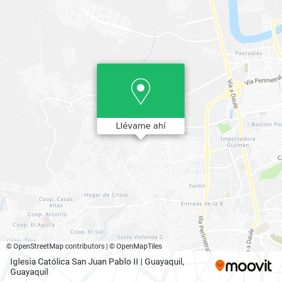 Mapa de Iglesia Católica San Juan Pablo II | Guayaquil