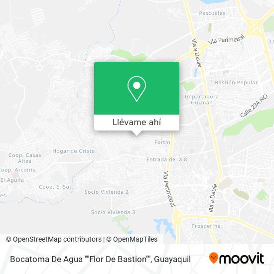 Mapa de Bocatoma De Agua ""Flor De Bastion""