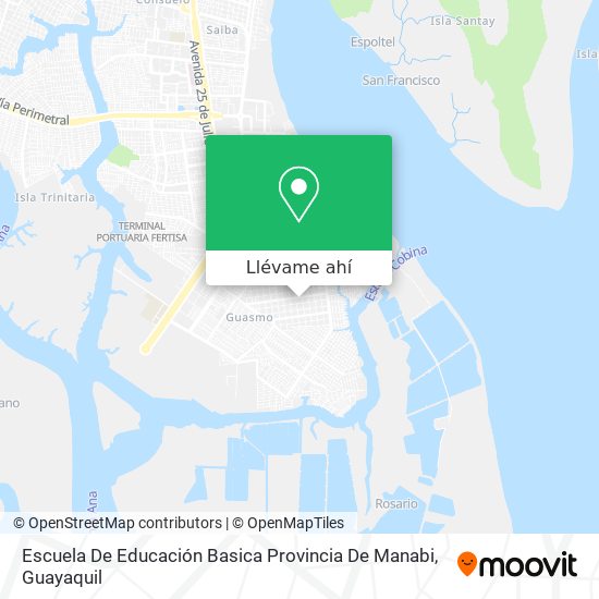 Mapa de Escuela De Educación Basica Provincia De Manabi