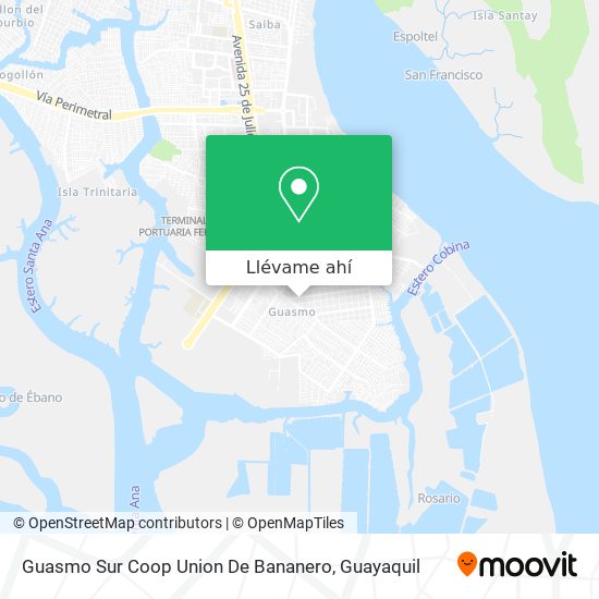 Mapa de Guasmo Sur Coop Union De Bananero