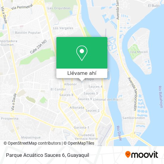 ¿Cómo llegar a Parque Acuático Sauces 6 en Guayaquil en autobús?
