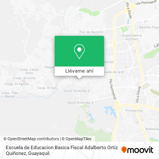 Mapa de Escuela de Educacion Basica Fiscal Adalberto Ortiz Quiñonez