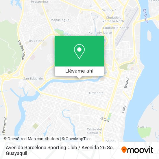 Mapa de Avenida Barcelona Sporting Club / Avenida 26 So