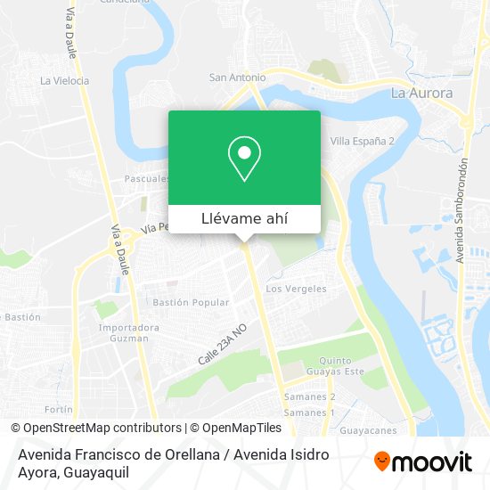 Mapa de Avenida Francisco de Orellana / Avenida Isidro Ayora