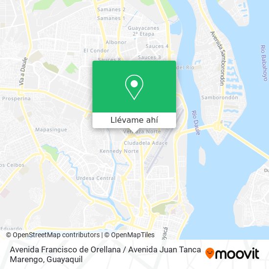 Mapa de Avenida Francisco de Orellana / Avenida Juan Tanca Marengo