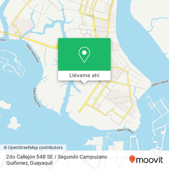 Mapa de 2do Callejón 54B SE / Segundo Campuzano Quiñonez