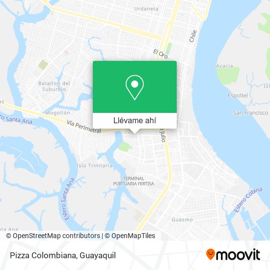 Mapa de Pizza Colombiana