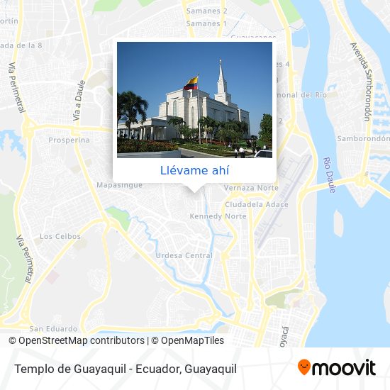 Mapa de Templo de Guayaquil - Ecuador