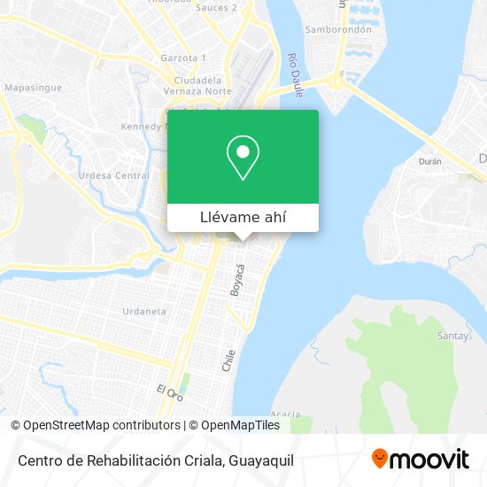 Mapa de Centro de Rehabilitación Criala