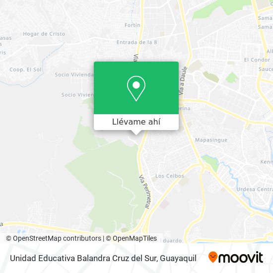 Mapa de Unidad Educativa Balandra Cruz del Sur